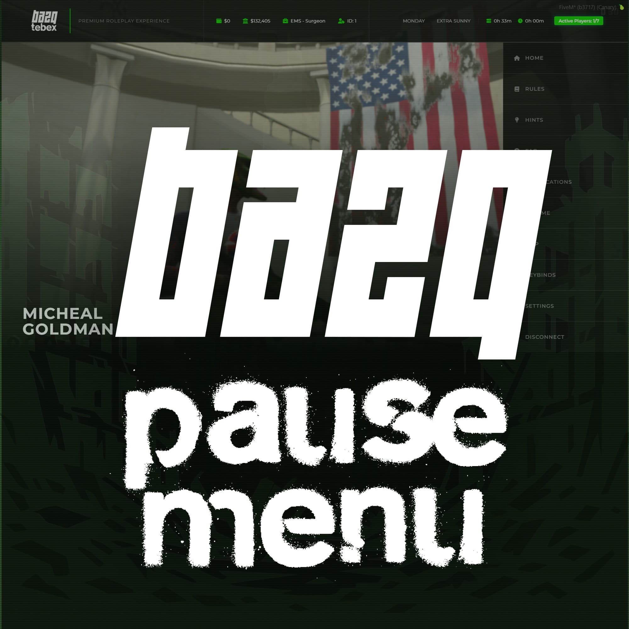 bazq-pausemenu | Clean and Sharp Pause Menu